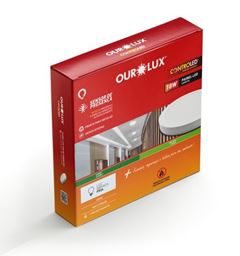 PLAFON SOBREPOR REDONDO 18W 6500K COM SENSOR OUROLUX