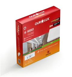 PLAFON SOBREPOR QUADRADO 18W 6500K COM SENSOR OUROLUX