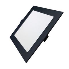 PLAFON LED PVC EMBUTIR QUADRADO 24W 6500K BIV PRETO OUROLUX