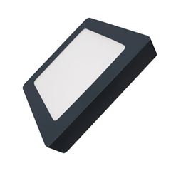 PLAFON LED PVC SOBREPOR QUADRADO 18W 6500K BIV PRETO OUROLUX