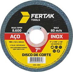 DISCO CORT INOX 7 180 X 1 6MM FERTAK
