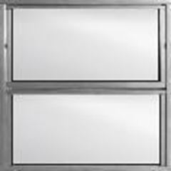 BASCULANTE ALUMINIO NATURAL 2 FOLHAS  A30XL30CM VIDRO LISO FENIX