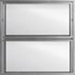 BASCULANTE ALUMINIO NATURAL 2FOLHAS A40XL40CM VIDRO LISO FENIX