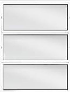 BASCULANTE ALUMINIO 3FOLHAS BRANCO A60XL40CM VIDRO LISO FENIX