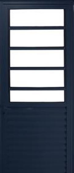 PORTA BASCULANTE PRETA LADO DIREITO 210X80 VIDRO LISO FENIX