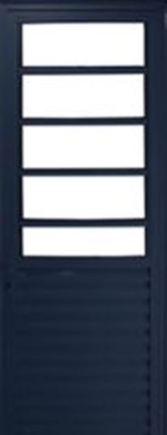 PORTA BASCULANTE PRETA LADO ESQUERDO 210X80 VIDRO LISO FENIX