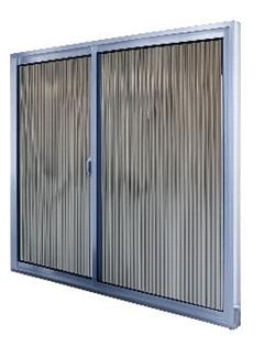 JANELA DE  CORRER 2 FOLHAS A40XL40 VIDRO CANELADO FENIX